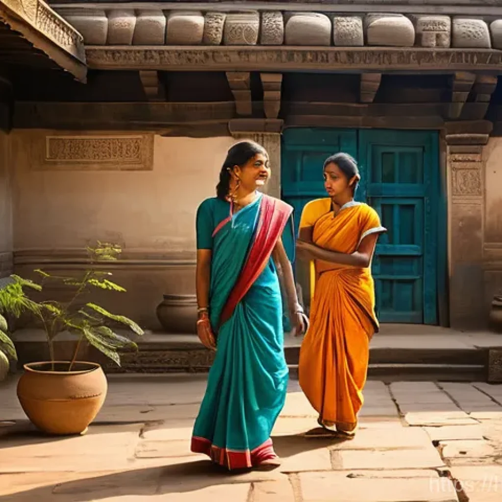 문화재수리에서의 책임과 법적 의무 - **Prompt:** A vibrant scene depicting a diverse Indian community, including men, women, teenagers, a...